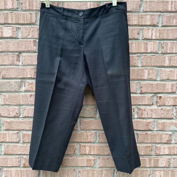 LOFT Black Cropped Pants with Flat Front Design - Picture 7 of 7